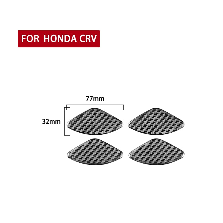 4 PCS / Set Carbon Fiber Car Inner Door Bowl Patch Decorative Sticker for Honda CRV 2007-2011,Left and Right Drive Universal by buy2fix