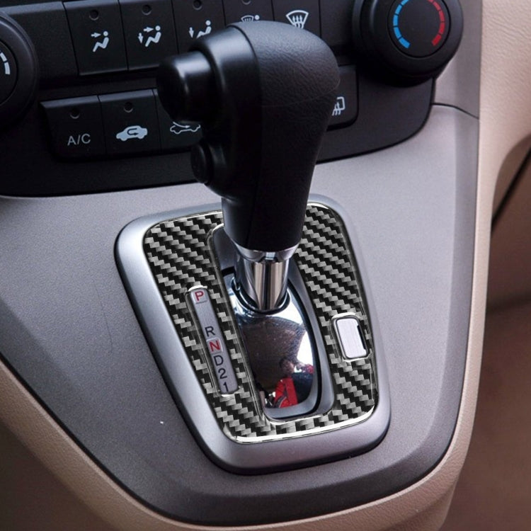 Carbon Fiber Car Gear Indicator Frame Decorative Sticker for Honda CRV 2007-2011,Left Drive by buy2fix