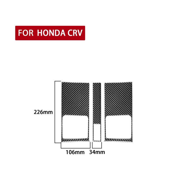 3 PCS / Set Carbon Fiber Car Central Control Air Outlet Panel Decorative Sticker for Honda CRV 2007-2011,Left and Right Drive Universal by buy2fix