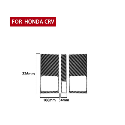 3 PCS / Set Carbon Fiber Car Central Control Air Outlet Panel Decorative Sticker for Honda CRV 2007-2011,Left and Right Drive Universal by buy2fix