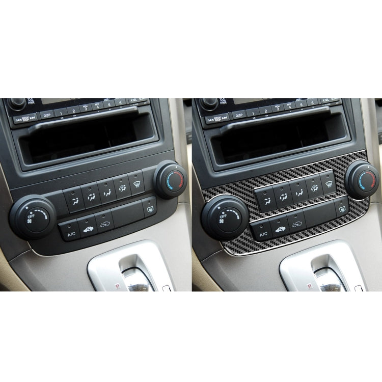 2 PCS / Set Carbon Fiber Car Central Control CD Volume Switch Frame Decorative Sticker for Honda CRV 2007-2011,Left and Right Drive Universal by buy2fix