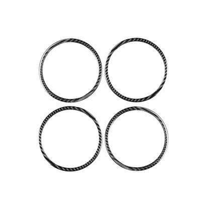 4 PCS / Set Carbon Fiber Car Door Horn Ring Decorative Sticker for Honda CRV 2007-2011,Left and Right Drive Universal - Car Interior Mouldings by buy2fix | Online Shopping UK | buy2fix