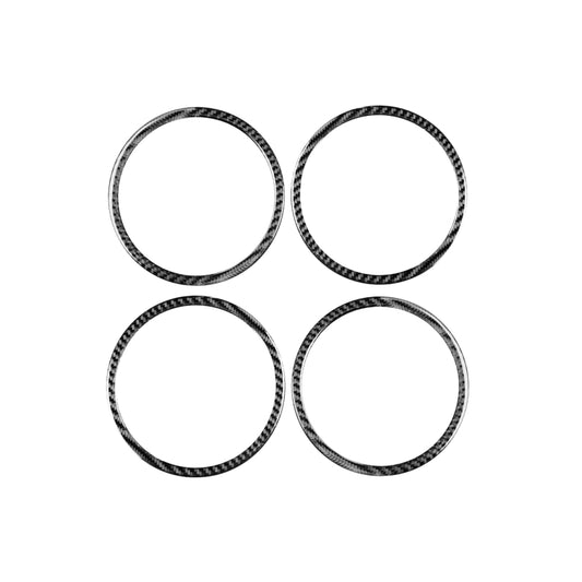 4 PCS / Set Carbon Fiber Car Door Horn Ring Decorative Sticker for Honda CRV 2007-2011,Left and Right Drive Universal - Car Interior Mouldings by buy2fix | Online Shopping UK | buy2fix