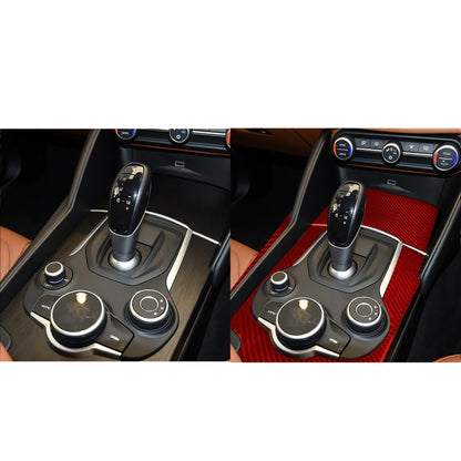 3 PCS / Set Carbon Fiber Car Gear Box Panel Decorative Sticker for Alfa Romeo Giulia 2017-2019,Right Drive (Red) by buy2fix