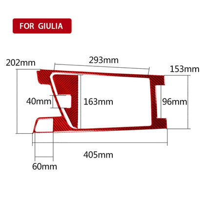 2 PCS / Set Carbon Fiber Car Armrest Box Frame Decorative Sticker for Alfa Romeo Giulia 2017-2019,Left Drive (Red) by buy2fix
