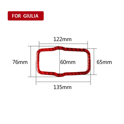 Carbon Fiber Car Headlight Switch Panel Decorative Sticker for Alfa Romeo Giulia 2017-2019,Left Drive (Red) by buy2fix