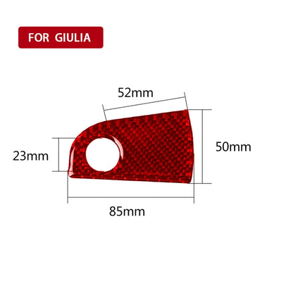 Carbon Fiber Car Co-pilot Storage Decorative Sticker for Alfa Romeo Giulia 2017-2019,Left Drive (Red) by buy2fix