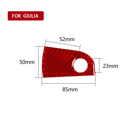 Carbon Fiber Car Co-pilot Storage Decorative Sticker for Alfa Romeo Giulia 2017-2019,Right Drive (Red) by buy2fix