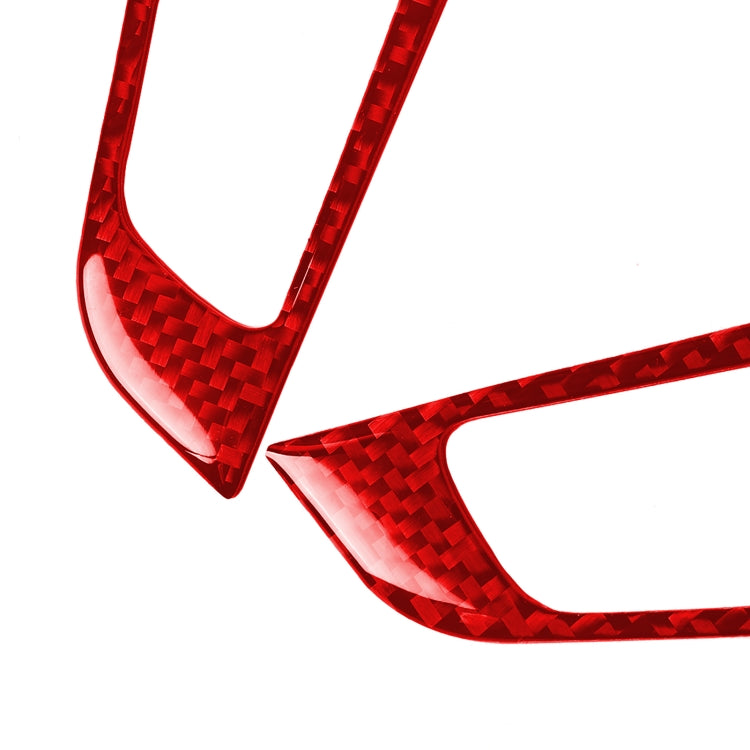 2 PCS / Set Carbon Fiber Car Steering Wheel Button Panel Decorative Sticker for Alfa Romeo Giulia 2017-2019,Left and Right Drive Universal (Red) by buy2fix