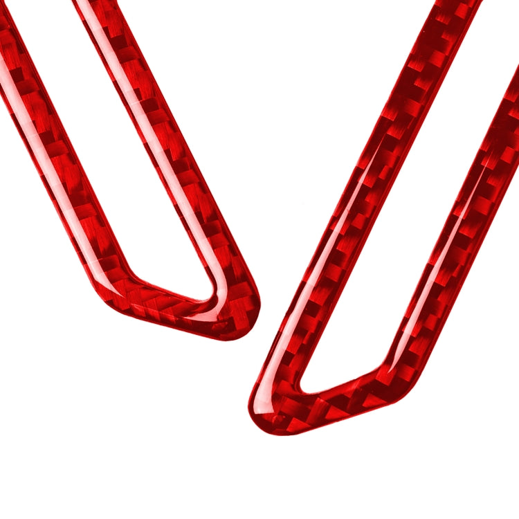 2 PCS / Set Carbon Fiber Car A-pillar Air Outlet Panel Decorative Sticker for Alfa Romeo Giulia 2017-2019,Left and Right Drive Universal (Red) by buy2fix