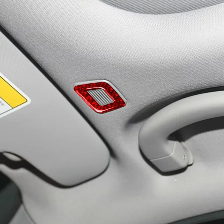 2 PCS / Set Carbon Fiber Car Microphone Panel Decorative Sticker for Alfa Romeo Giulia 2017-2019,Left and Right Drive Universal (Red) by buy2fix