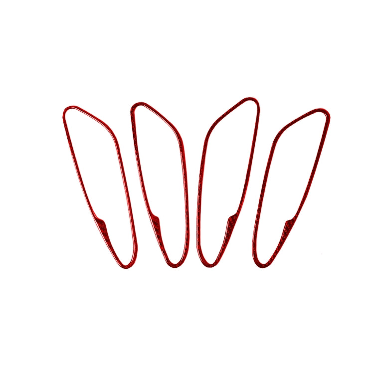 4 PCS / Set Carbon Fiber Car Inner Door Handle Frame Decorative Sticker for Alfa Romeo Giulia 2017-2019,Left and Right Drive Universal (Red) by buy2fix