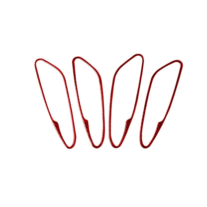 4 PCS / Set Carbon Fiber Car Inner Door Handle Frame Decorative Sticker for Alfa Romeo Giulia 2017-2019,Left and Right Drive Universal (Red) by buy2fix