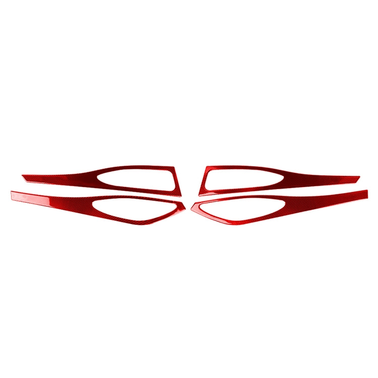 4 PCS / Set Carbon Fiber Car Door Panel Decorative Sticker for Alfa Romeo Giulia 2017-2019,Left and Right Drive Universal (Red) - Car Interior Mouldings by buy2fix | Online Shopping UK | buy2fix