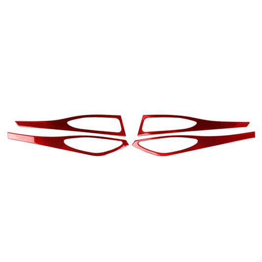 4 PCS / Set Carbon Fiber Car Door Panel Decorative Sticker for Alfa Romeo Giulia 2017-2019,Left and Right Drive Universal (Red) - Car Interior Mouldings by buy2fix | Online Shopping UK | buy2fix