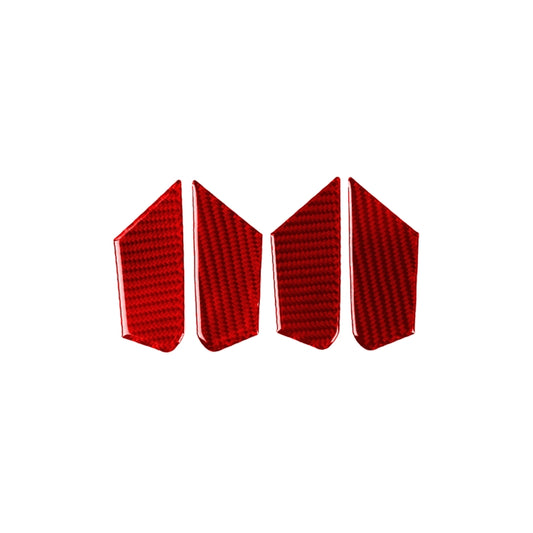 4 PCS / Set Carbon Fiber Car Inner Door Bowl Decorative Sticker for Alfa Romeo Giulia 2017-2019,Left and Right Drive Universal (Red) - Car Interior Mouldings by buy2fix | Online Shopping UK | buy2fix
