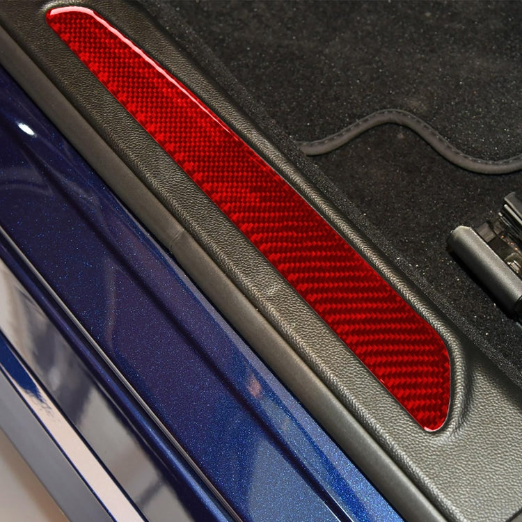 2 PCS / Set Carbon Fiber Car Welcome Pedal Decorative Sticker for Alfa Romeo Giulia 2017-2019,Left and Right Drive Universal (Red) by buy2fix