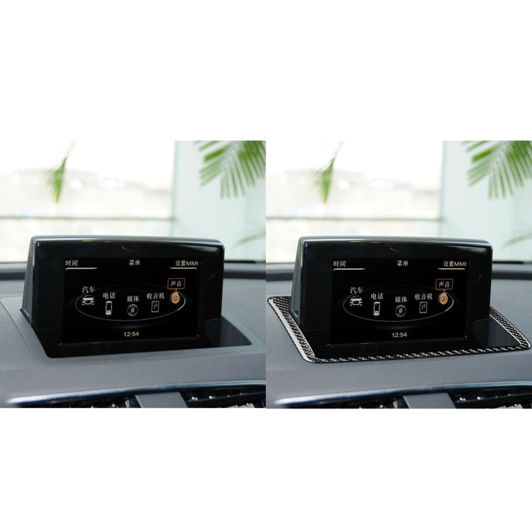 Carbon Fiber Car Navigation Frame Decorative Sticker for Audi Q3 2013-2018,Left and Right Drive Universal by buy2fix