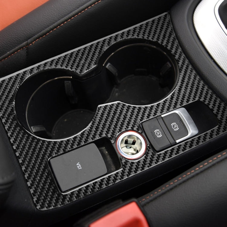 Carbon Fiber Car Water Cup Panel Decorative Sticker for Audi Q3 2013-2018,Right Drive by buy2fix