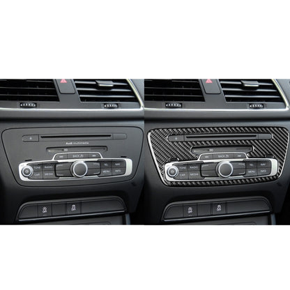 Carbon Fiber Car Central Control CD Panel Decorative Sticker for Audi Q3 2013-2018,Left and Right Drive Universal by buy2fix