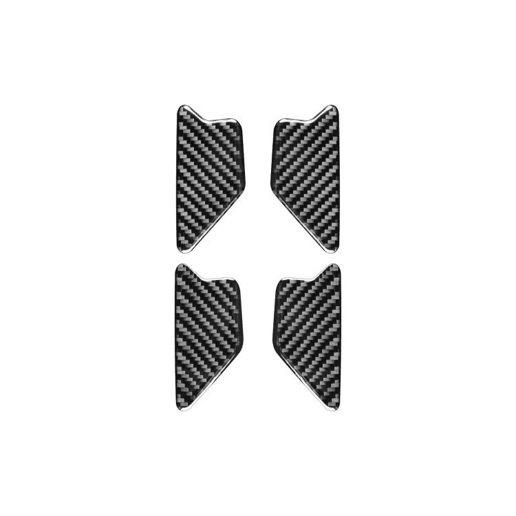 4 PCS / Set Carbon Fiber Car Inner Door Bowl Decorative Sticker for Audi Q3 2013-2018,Left and Right Drive Universal - Car Interior Mouldings by buy2fix | Online Shopping UK | buy2fix