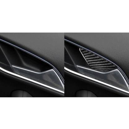 4 PCS / Set Carbon Fiber Car Inner Door Bowl Decorative Sticker for Audi Q3 2013-2018,Left and Right Drive Universal - Car Interior Mouldings by buy2fix | Online Shopping UK | buy2fix