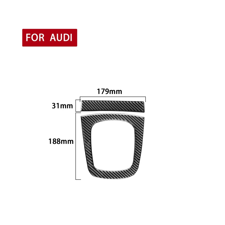 2 PCS / SetCarbon Fiber Car Gear Panel Decorative Sticker for Audi Q3 2013-2018,Left and Right Drive Universal - Car Interior Mouldings by buy2fix | Online Shopping UK | buy2fix