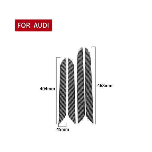 4 PCS / Set Carbon Fiber Car Interior Door Trim Decorative Sticker for Audi Q3 2013-2018,Left and Right Drive Universal - Car Interior Mouldings by buy2fix | Online Shopping UK | buy2fix