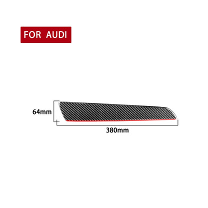 Carbon Fiber Car Co-pilot Trim Red Edge Decorative Sticker for Audi Q3 2013-2018,Left Drive by buy2fix
