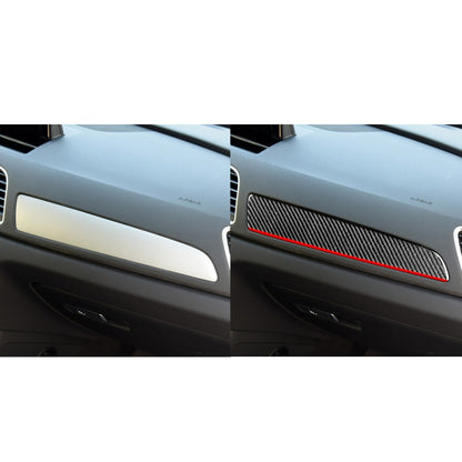 Carbon Fiber Car Co-pilot Trim Red Edge Decorative Sticker for Audi Q3 2013-2018,Left Drive by buy2fix
