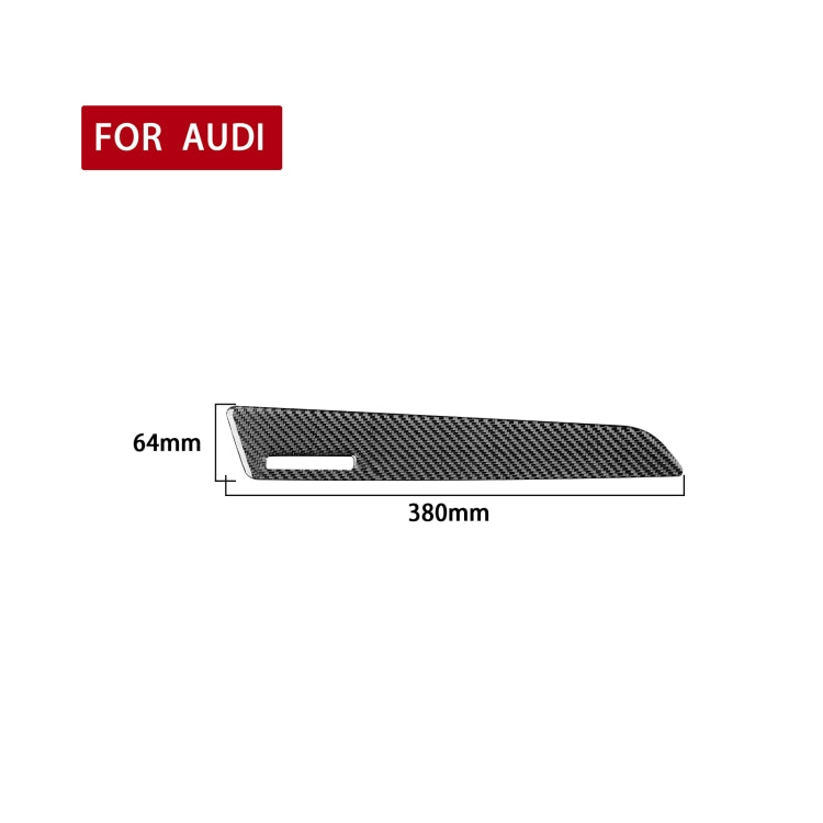 Carbon Fiber Car Co-pilot Trim with Hole Decorative Sticker for Audi Q3 2013-2018,Left Drive by buy2fix
