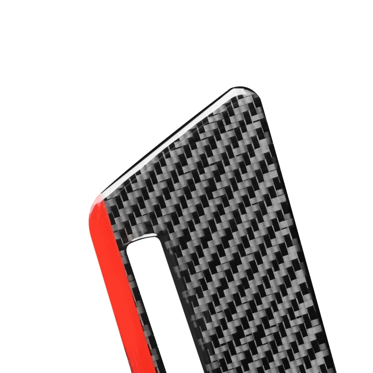 Carbon Fiber Car Co-pilot Trim Red Edge with Hole Decorative Sticker for Audi Q3 2013-2018,Left Drive by buy2fix