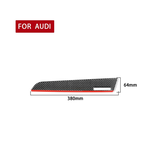 Carbon Fiber Car Co-pilot Trim Red Edge with Hole Decorative Sticker for Audi Q3 2013-2018,Right Drive by buy2fix