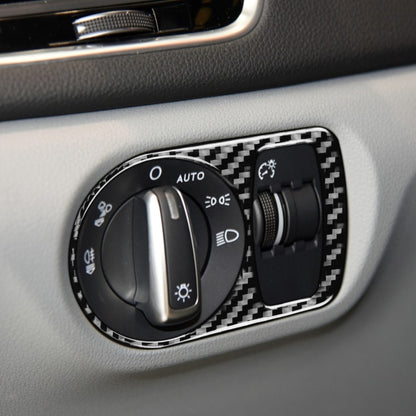 Carbon Fiber Car Headlight Switch Decorative Sticker for Audi Q3 2013-2018,Left and Right Drive Universal by buy2fix