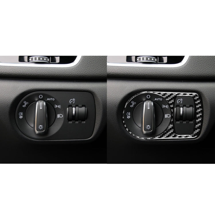Carbon Fiber Car Headlight Switch Decorative Sticker for Audi Q3 2013-2018,Left and Right Drive Universal by buy2fix