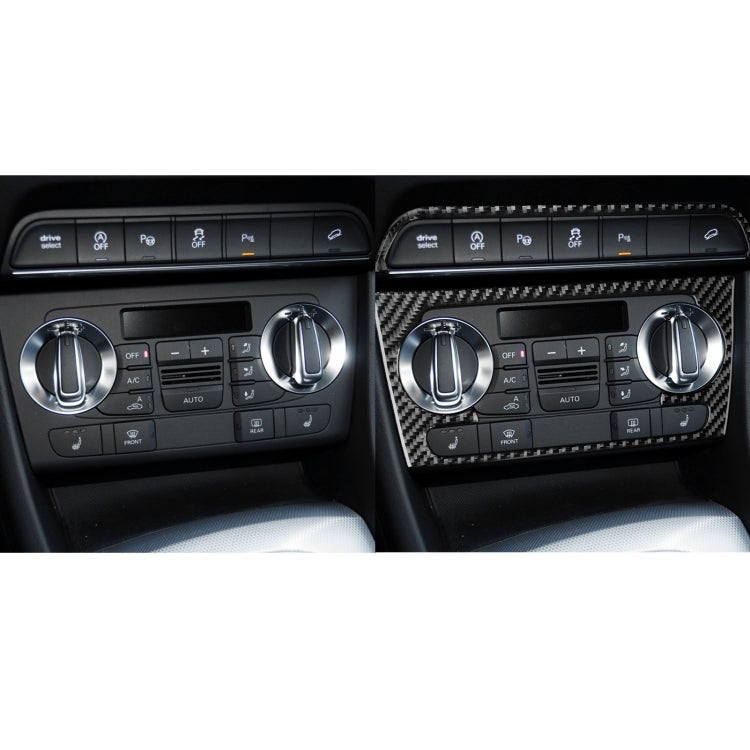 2 PCS / Set Carbon Fiber Car Air Conditioning Knob Frame Decorative Sticker for Audi Q3 2013-2018,Left and Right Drive Universal by buy2fix