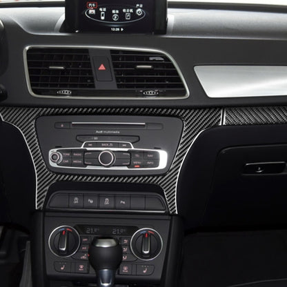 2 PCS / Set Carbon Fiber Car Central Control CD Outside Frame Decorative Sticker for Audi Q3 2013-2018,Left Drive by buy2fix