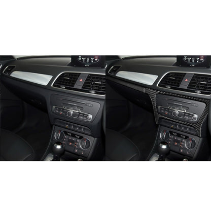 2 PCS / Set Carbon Fiber Car Central Control CD Outside Frame Decorative Sticker for Audi Q3 2013-2018,Right Drive by buy2fix