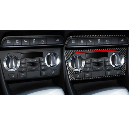 Carbon Fiber Car Air Conditioning Knob Frame Red Edge Decorative Sticker for Audi Q3 2013-2018,Left and Right Drive Universal by buy2fix