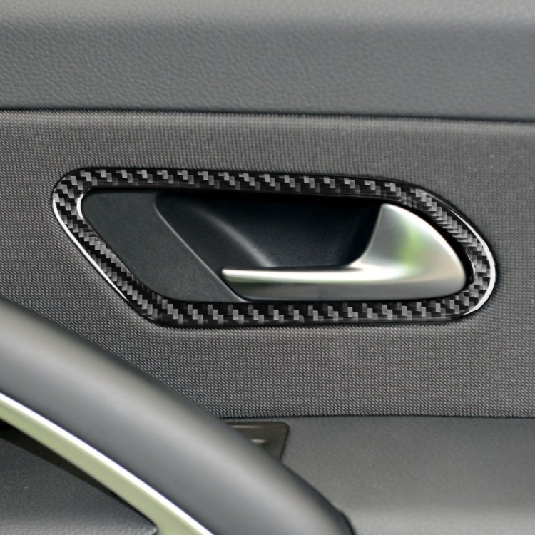 2 PCS / Set Carbon Fiber Car Inner Door Handle Decorative Sticker for Volkswagen Scirocco 2009-2016,Left and Right Drive Universal by buy2fix