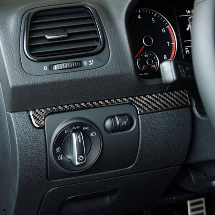 3 PCS / Set Carbon Fiber Car Dashboard Strip Decorative Sticker for Volkswagen Scirocco 2009-2016,Left Drive by buy2fix