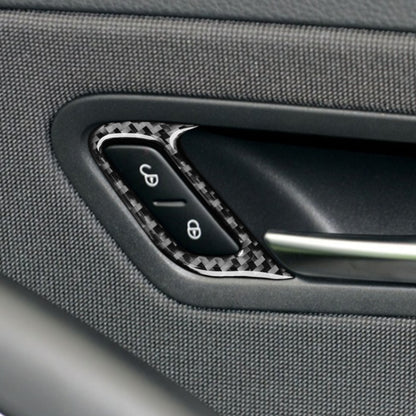 2 PCS / Set Carbon Fiber Car Door Lock Frame Decorative Sticker for Volkswagen Scirocco 2009-2016,Right Drive - Car Interior Mouldings by buy2fix | Online Shopping UK | buy2fix