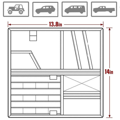 Car Sun Visor Storage Bag Glasses Frame Bill Clip (Black) - Stowing Tidying by buy2fix | Online Shopping UK | buy2fix