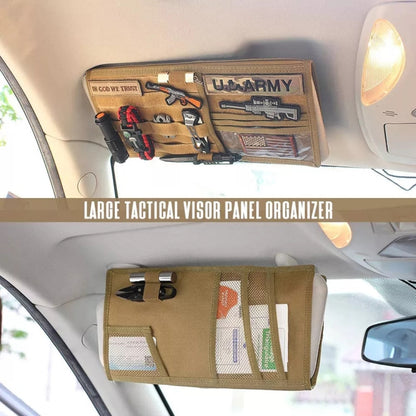 Car Sun Visor Storage Bag Glasses Frame Bill Clip (Khaki) - Stowing Tidying by buy2fix | Online Shopping UK | buy2fix