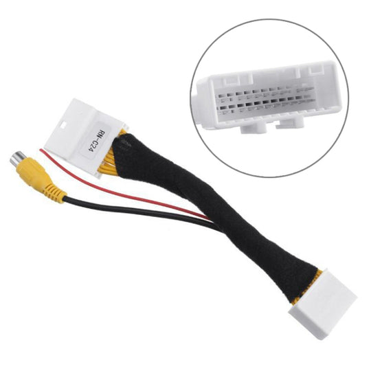 Caméra de stationnement inversée avec interrupteur d'entrée vidéo 24 broches, câble adaptateur RCA pour voiture Renault
