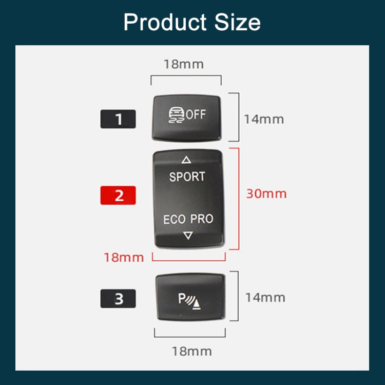 For BMW 3 Series Left Driving Car Central Control Multi-function Radar Button 6131 9252 912(Red) - Car Switches by buy2fix | Online Shopping UK | buy2fix