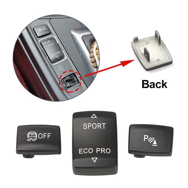 For BMW 3 Series Left Driving Car Central Control Multi-function Sport Button 6131 9252 912(Black) - Car Switches by buy2fix | Online Shopping UK | buy2fix