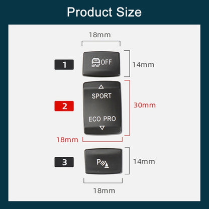 For BMW 3 Series Left Driving Car Central Control Multi-function Sport Button 6131 9252 912(Black) - Car Switches by buy2fix | Online Shopping UK | buy2fix