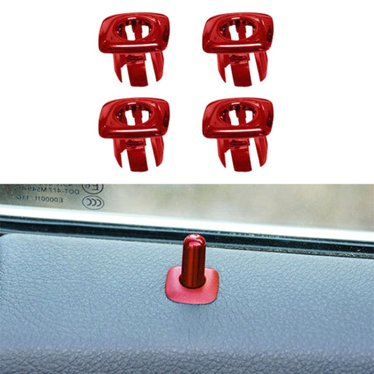 For BMW 5 Series 2011-2017 4 in 1 Car Interior Door Window Trim Panel Locking Knob Button Cover 5142 9171 769 (Red) - Booster Cable & Clip by buy2fix | Online Shopping UK | buy2fix