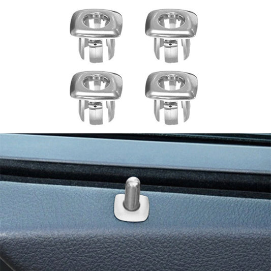For BMW 5 Series 2011-2017 4 in 1 Car Interior Door Window Trim Panel Locking Knob Button Cover 5142 9171 769 (Silver) - Booster Cable & Clip by buy2fix | Online Shopping UK | buy2fix